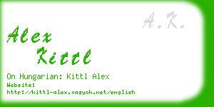 alex kittl business card